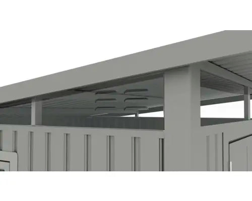 B-Ware Konsta Gartenhaus Gerätehaus Hütte Fusio Grau Graualuminium Metall Fenster - 4306516663019