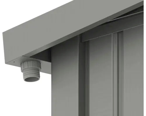 B-Ware Konsta Gartenhaus Gerätehaus Hütte Fusio Grau Graualuminium Metall Fenster - 4306516663019