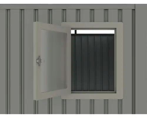 B-Ware Konsta Gartenhaus Gerätehaus Hütte Fusio Grau Graualuminium Metall Fenster - 4306516663019