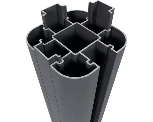B-Ware Konsta Pfosten Zaunpfosten Rund Verto Metall Aufschrauben Konsole Anthrazit - 4306516692927