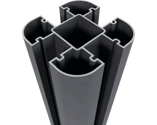 B-Ware Konsta Pfosten Zaunpfosten Rund Verto Metall Aufschrauben Konsole Anthrazit - 4306516692927