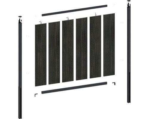 Profil Schiene Konsta Profil Verto Zaun Aluminium Metall Schwarz - 4306516692958