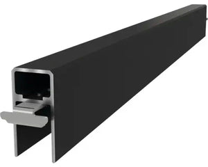 B-Ware Profil Schiene Konsta Profil Verto Zaun Aluminium Metall Schwarz