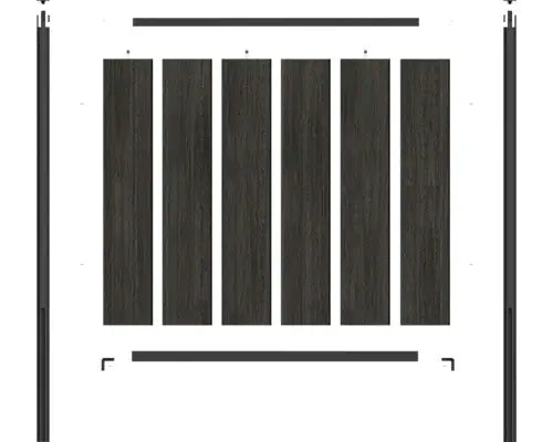 B-Ware Profil Schiene Konsta Profil Verto Zaun Aluminium Metall Schwarz - 4306516692958