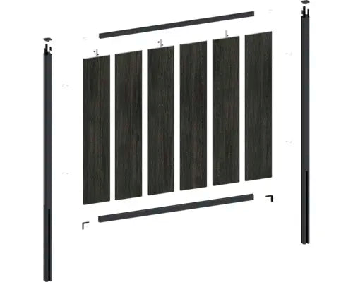 B-Ware Profil Schiene Konsta Profil Verto Zaun Aluminium Metall Schwarz - 4306516692958