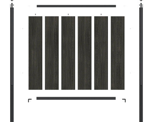 Profil Schiene Konsta Profil Verto Zaun Aluminium Metall Schwarz - 4306516692958