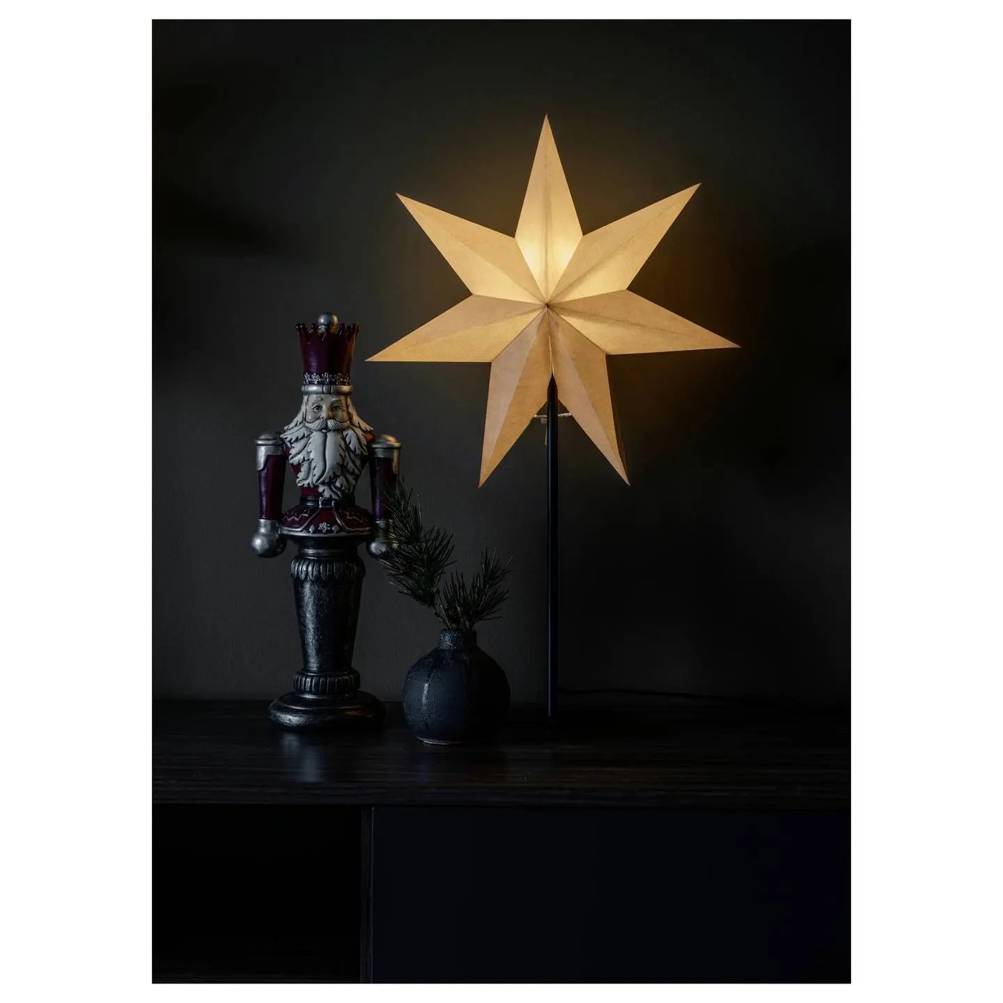 B-Ware Konstsmide Weihnachtsstern Papierstern Stern Dekoration Stehend 1761 370 Fsc  - 7318307613704