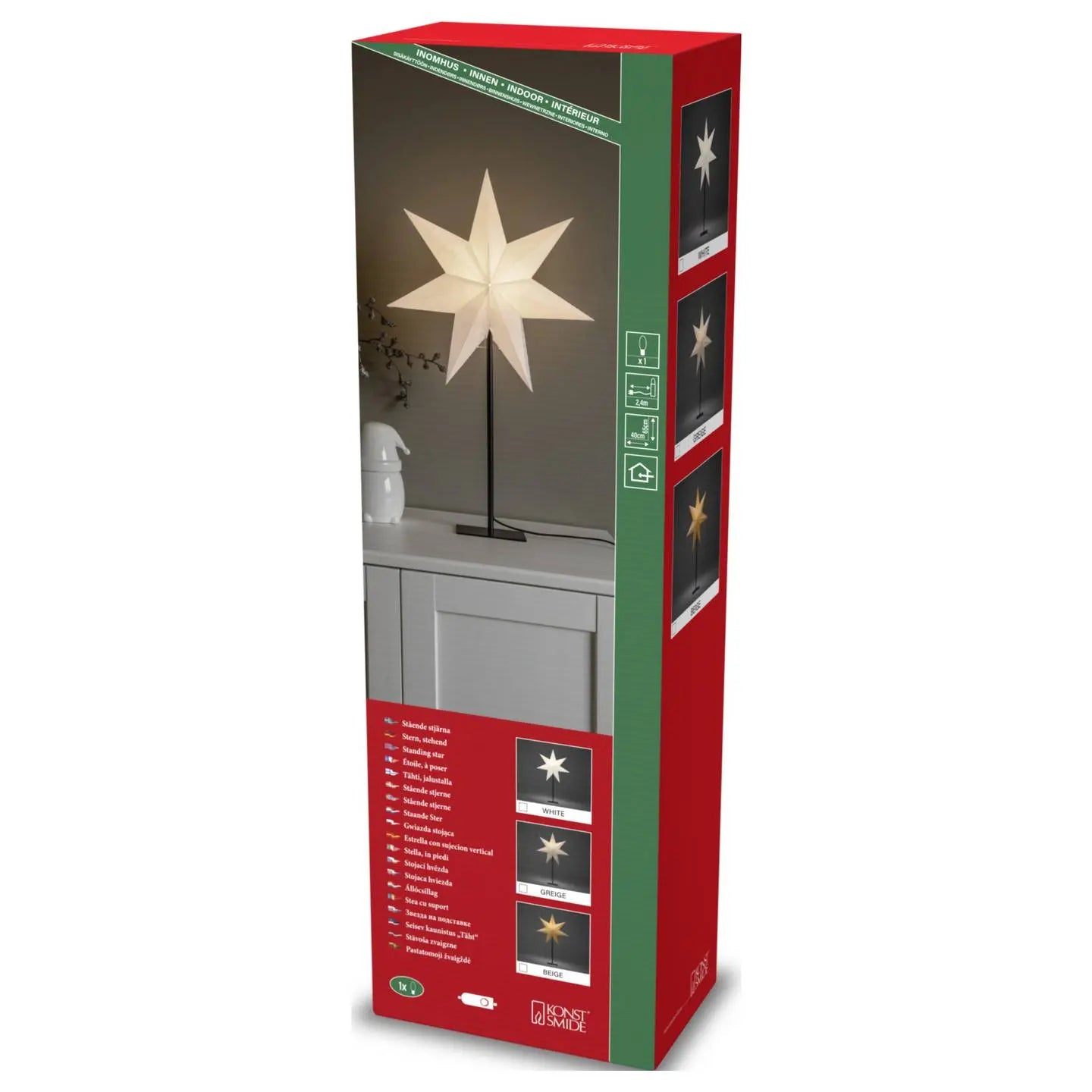 B-Ware Konstsmide Weihnachtsstern Papierstern Stern Dekoration Stehend 1761 370 Fsc  - 7318307613704