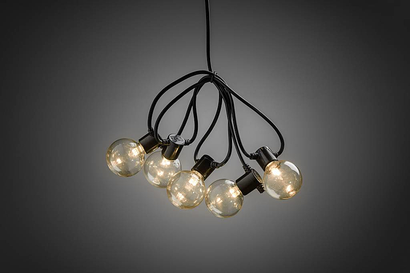 B-Ware Konstsmide 2374 800 Party Lichterkette Außen 60 Led Klar Bernstein - 7318302374808