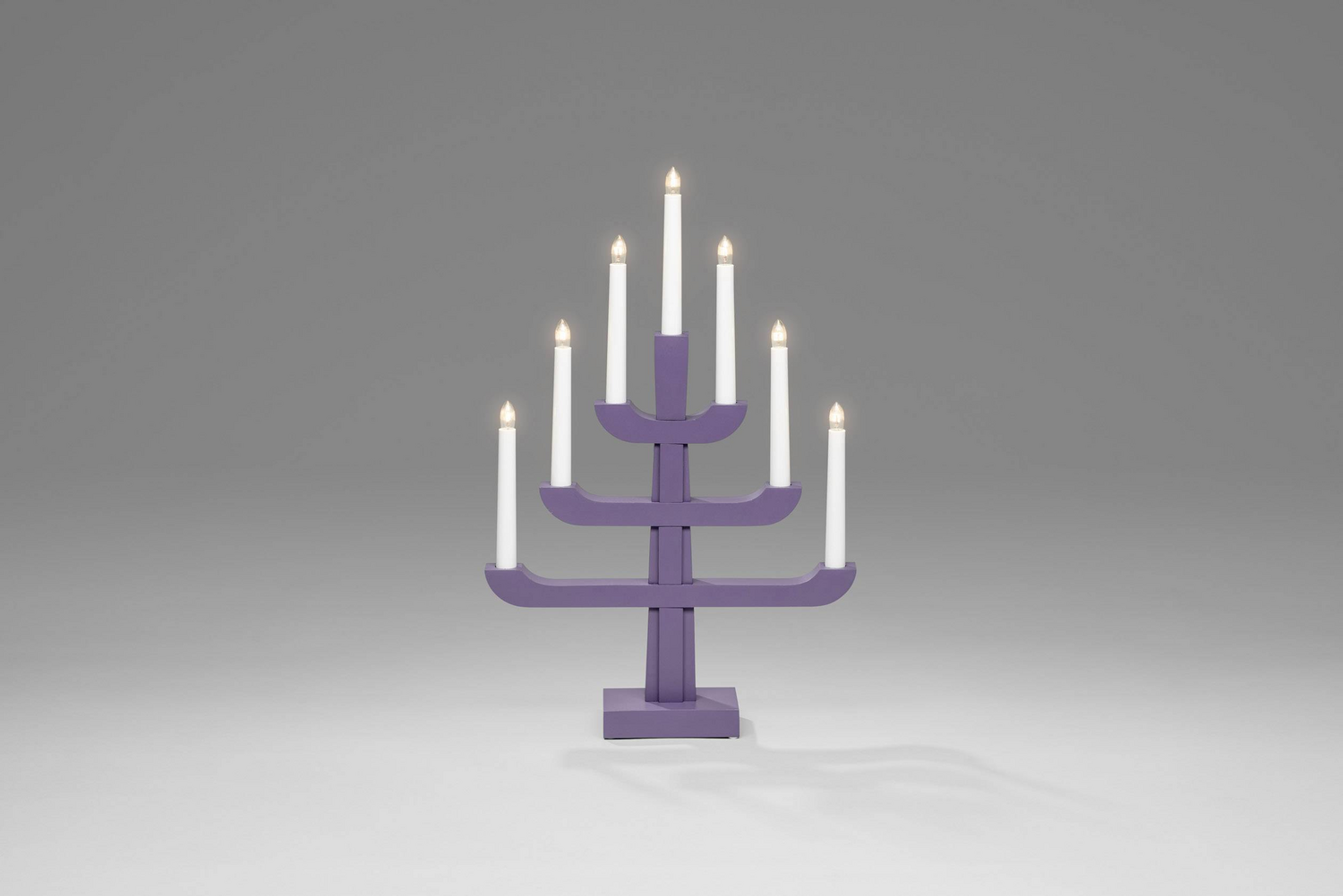 B-Ware Konstsmide 3586 480 Lichtbogen Warmweiß Glühlampe Purpur Kerzenständer 3 Stück - 7318303586484