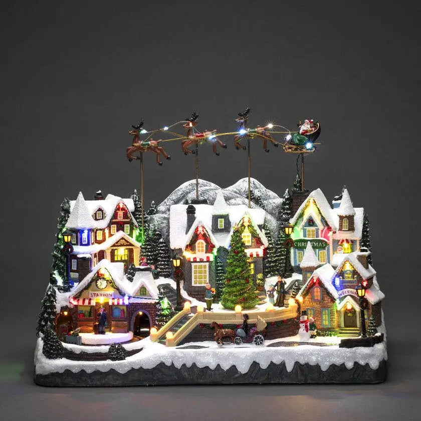 B-Ware Konstsmide Led Szenerie Dorf Weihnachtsdorf Dekoration Multicolor Polyresin Usb - 7318304256003