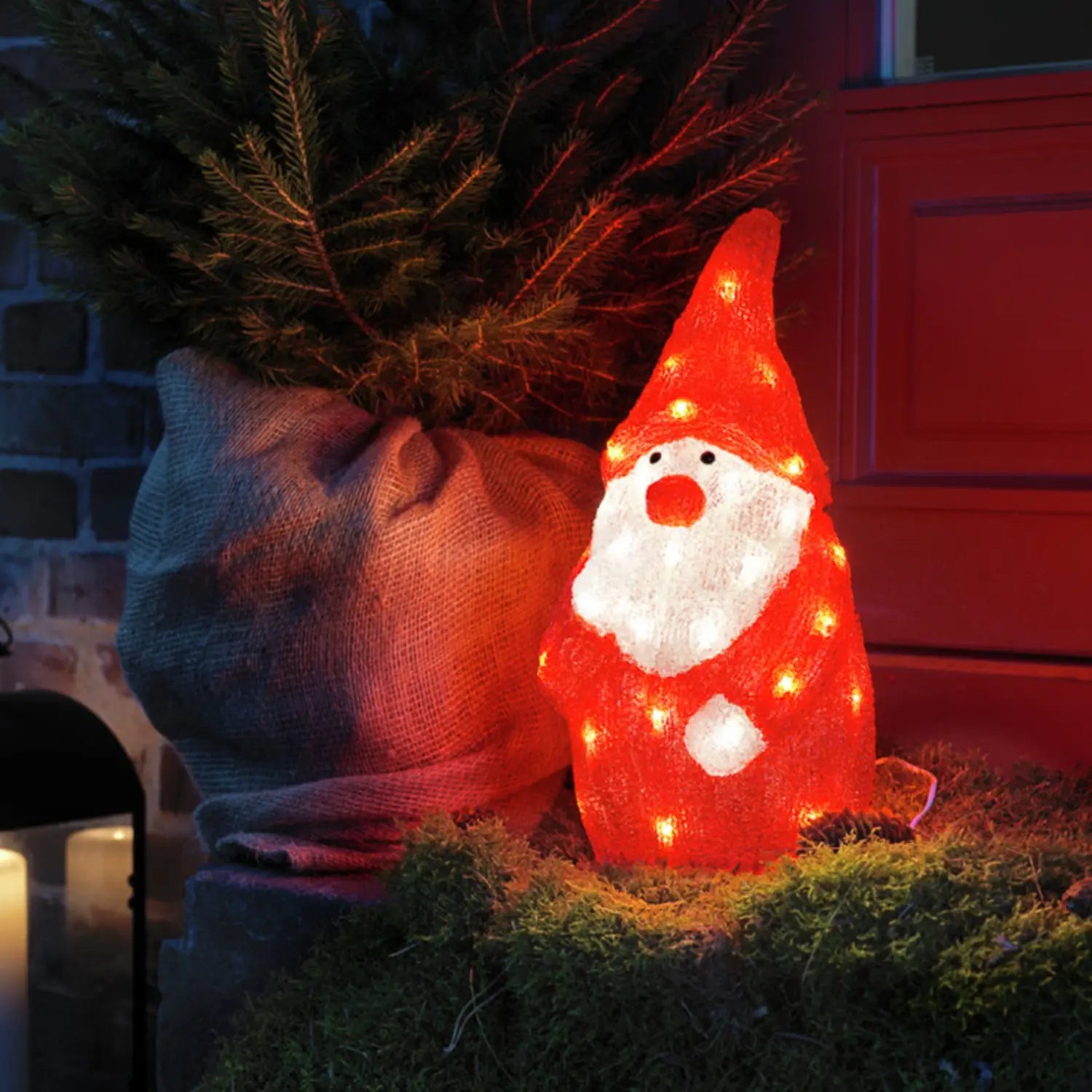 B-Ware Konstsmide Christmas Led Dekofigur Weihnachtsmann Figur Weihnachtsdeko H38cm Rot - 7318306243100