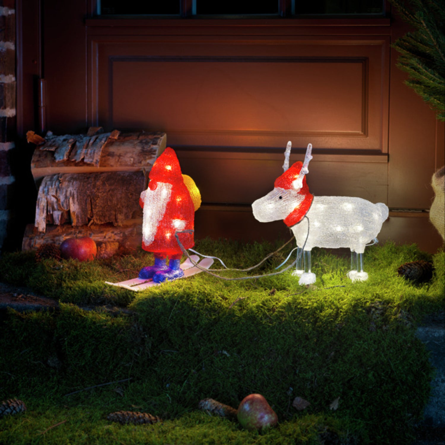 B-Ware Konstsmide Led Dekoleuchte Weihnachtsmann Figur Rentier Lichter Weihnachten  - 7318302391034