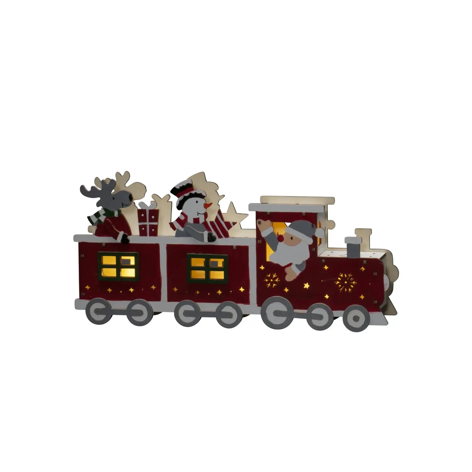 B-Ware Konstsmide Christmas Dekoleuchte Holzsilhouette Zug Led Leuchte Usb Batterie - 7318303258558