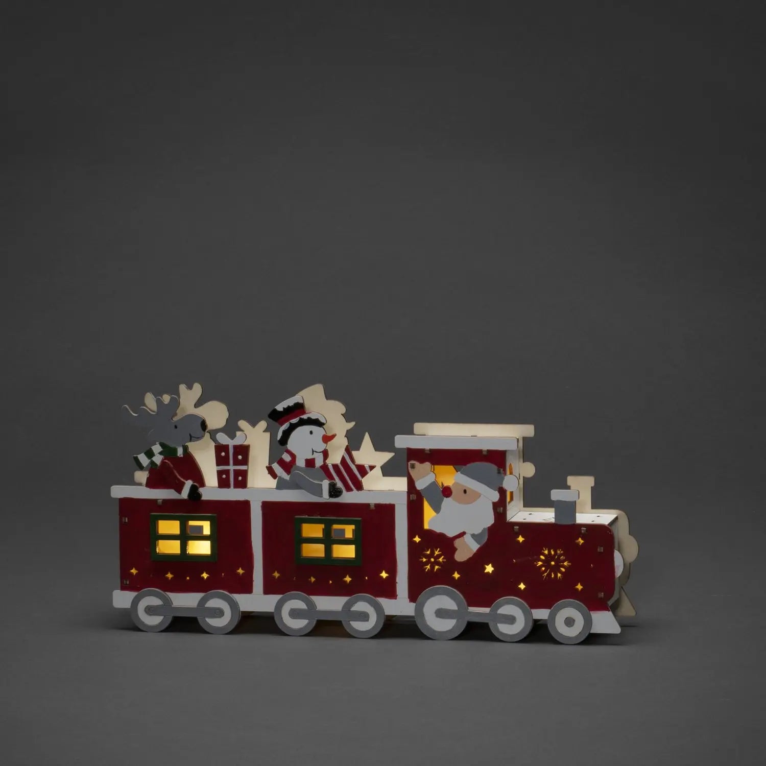 B-Ware Konstsmide Christmas Dekoleuchte Holzsilhouette Zug Led Leuchte Usb Batterie - 7318303258558
