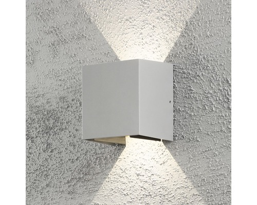 B-Ware Konstsmide Led Außenwandleuchte Außenstrahler Außenlampe Warmweiß Cremona Grau