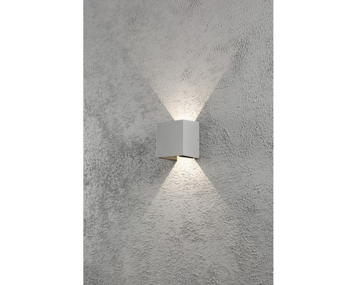B-Ware Konstsmide Led Außenwandleuchte Außenstrahler Außenlampe Warmweiß Cremona Grau
