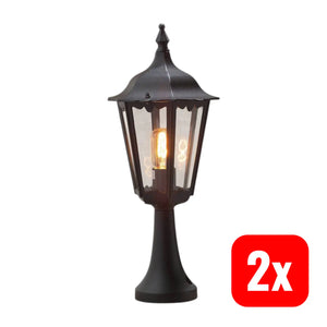 B-Ware Konstsmide Firenze 7214 750 Außenstandleuchte 55 Cm 100 W E27 Schwarz 2 Stück