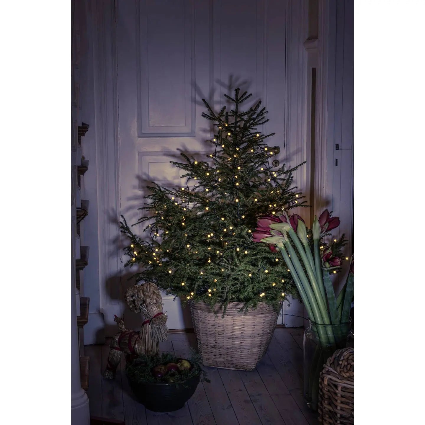 B-Ware Konstsmide Baummantel Lichterkette Led Weihnachtsbaum Globes Bernstein Grün - 7318306369824
