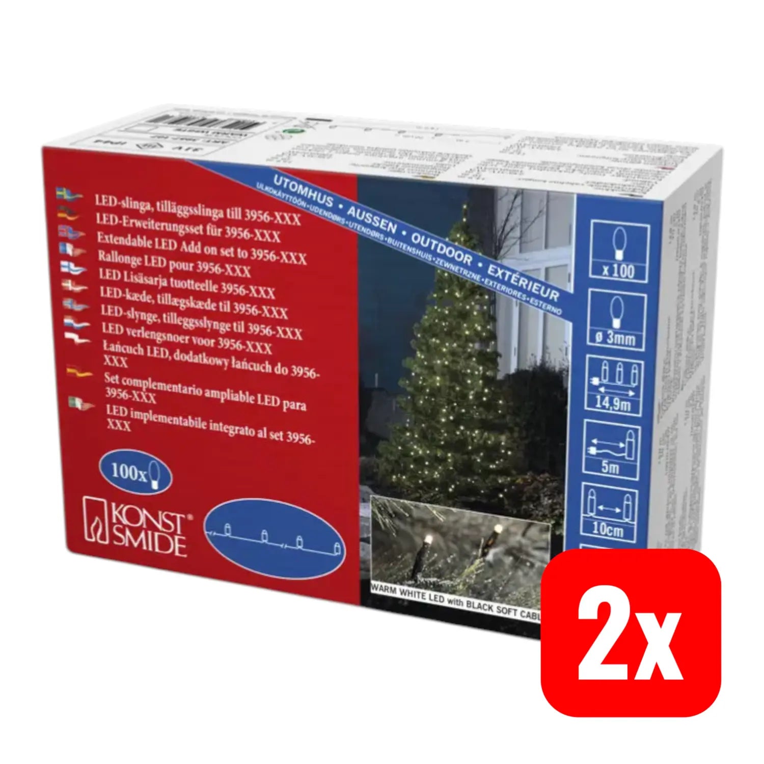 B-Ware Konstsmide Led Lichterketten System Erweiterung Lichterkette 31 V 2 Stück - 7318309571071