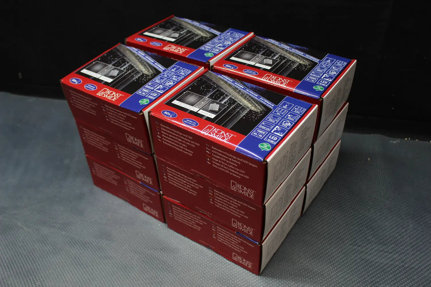 B-Ware Konstsmide Lichtervorhang Eisregen Außen 1,5 V 80 Led Warm Weiß 300cm 12 Stück - 7318307391022