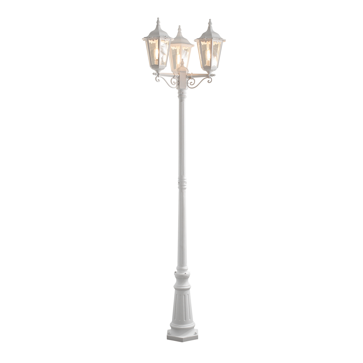 Konstsmide Mastleuchte Außenleuchte Firenze Mastlampe Weiß 3 Flammig E27 Lampe B-Ware - 7318307217254