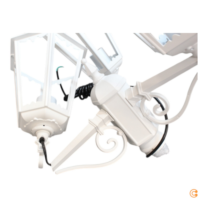 Konstsmide Mastleuchte Außenleuchte Firenze Mastlampe Weiß 3 Flammig E27 Lampe B-Ware - 7318307217254
