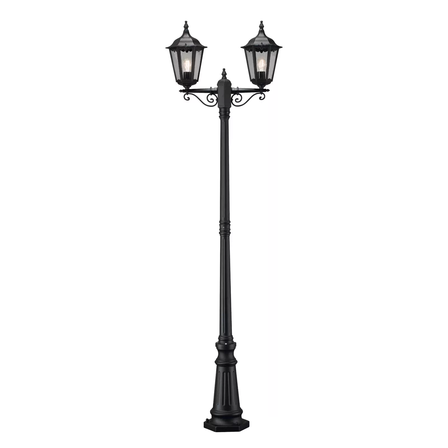 B-Ware Konstsmide Mastleuchte Firenze Stehlampe Straßenlaterne Lampe 2 Flammig Schwarz - 7318307234756