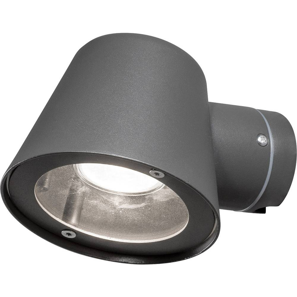 B-Ware Konstsmide Trieste 7523 370 Außenwandleuchte Halogen Gu10 35 W Schwarz 2 Stück - 7318307523379