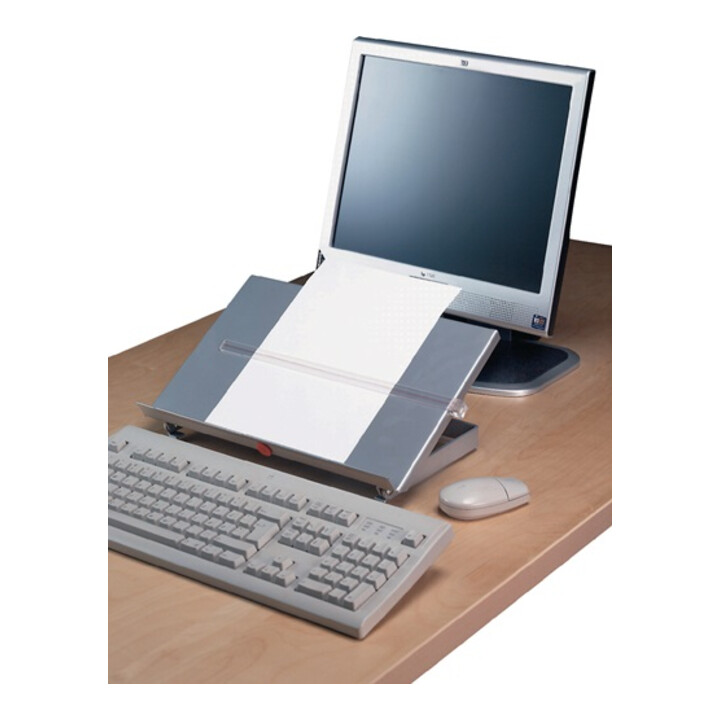 B-Ware Konzepthalter Ablage Halter Sichtabstand Metall Silber Verstellbar 350x247x63mm