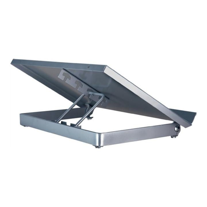 B-Ware Konzepthalter Ablage Halter Sichtabstand Metall Silber Verstellbar 350x247x63mm