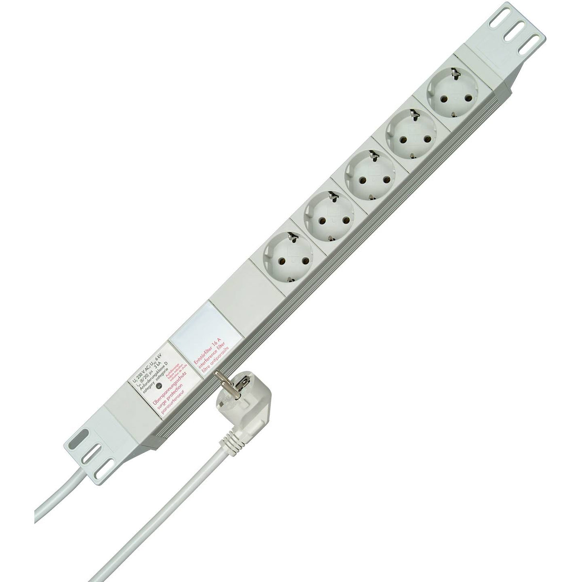 Kopp 930504014 Steckdosenleiste Verteiler 19 Zoll 5fach Weiß Schutzkontakt 1 St - 4008224459037