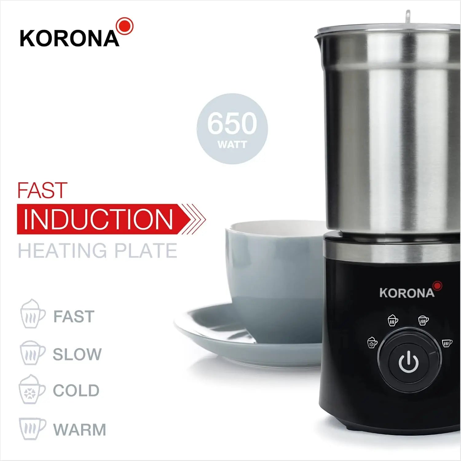 B-Ware Korona Milchaufschäumer Milchschäumer Induktion Aufschäumer Lieferumfang - 4053035180502