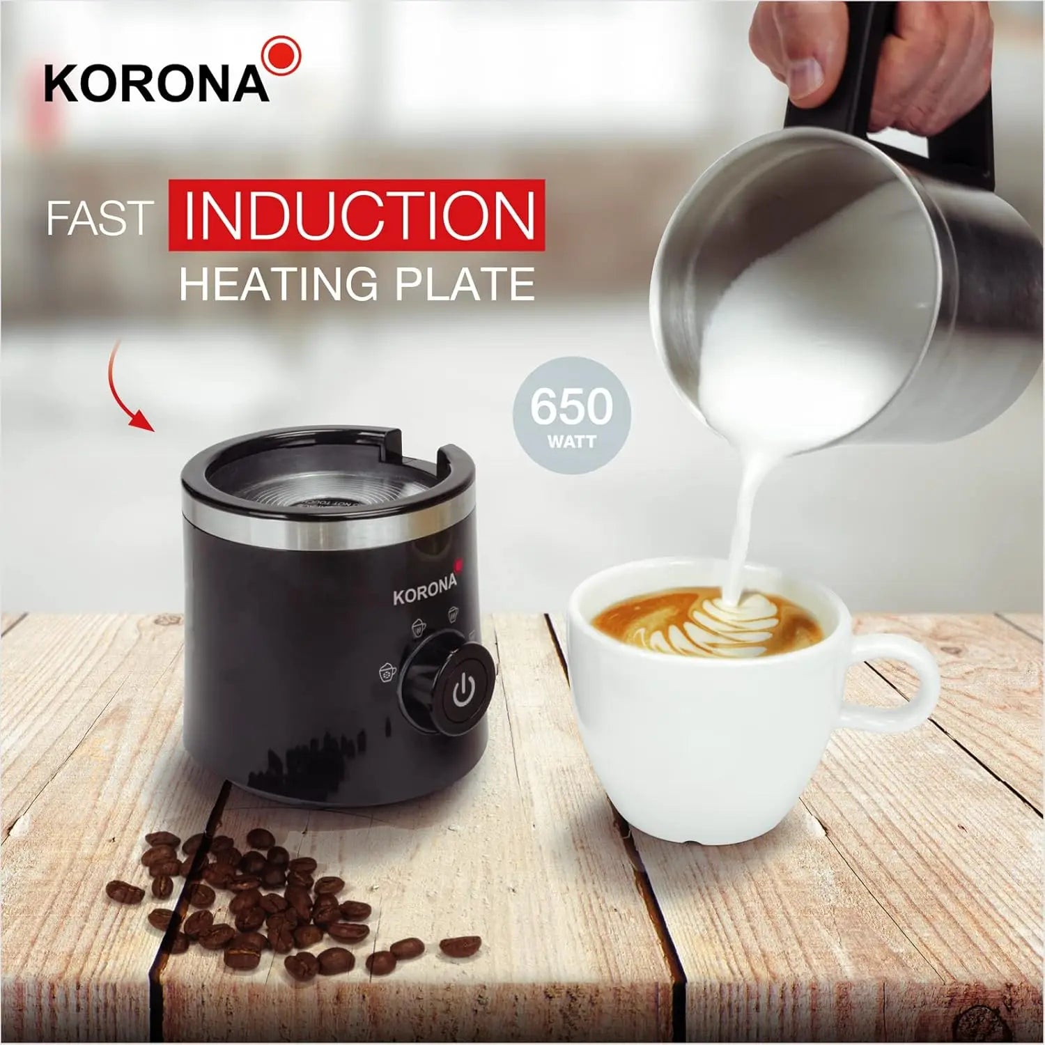 B-Ware Korona Milchaufschäumer Milchschäumer Induktion Aufschäumer Lieferumfang - 4053035180502
