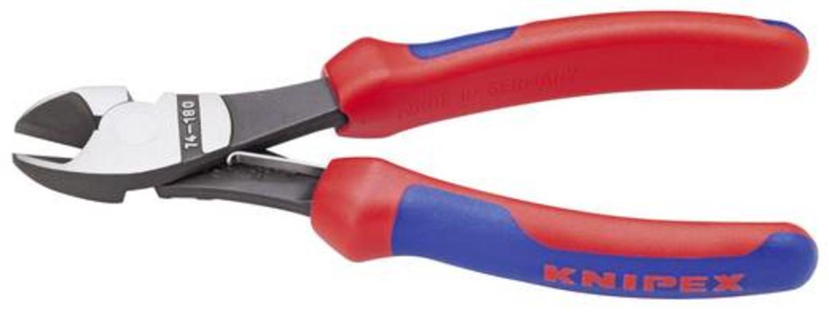 Knipex Werkstatt Kraft-Seitenschneider Zange mit Facette 180 mm 3 STÜCK - 4003773060192