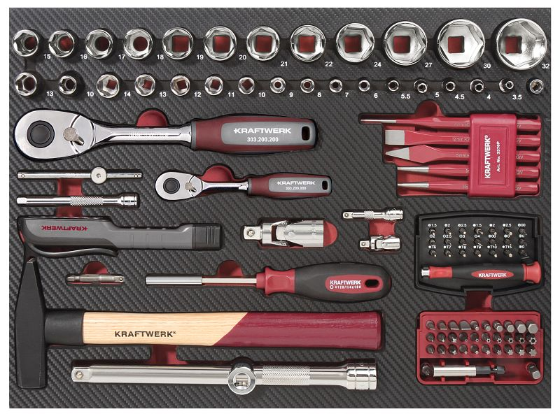 B-Ware Kraftwerk Werkzeugkoffer Set Werkzeugkiste Alu Pro 263tlg Silber Handwerker - 7612206107693