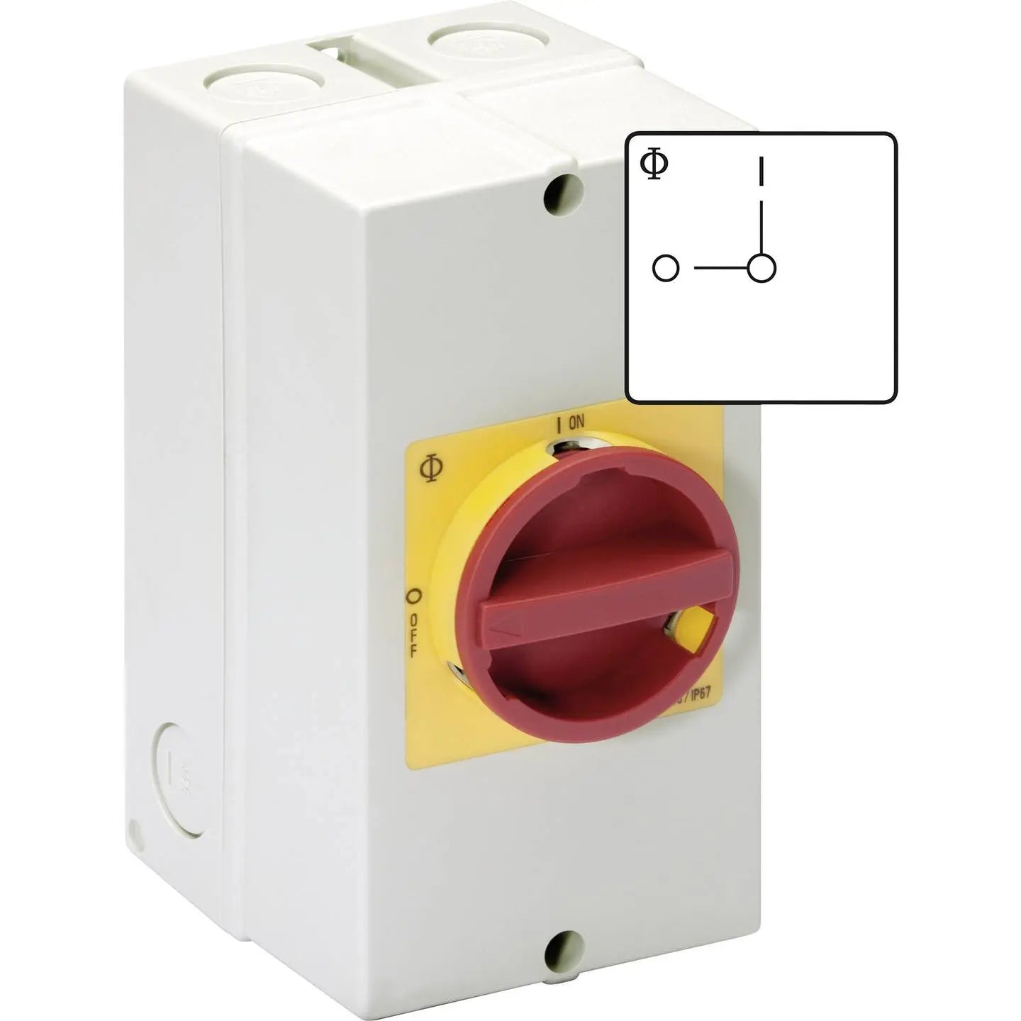 B-Ware Kraus Naimer Reparaturschalter Not Aus Drehschalter Absperrbar Rot Aufbau 20 A - 9004257068043