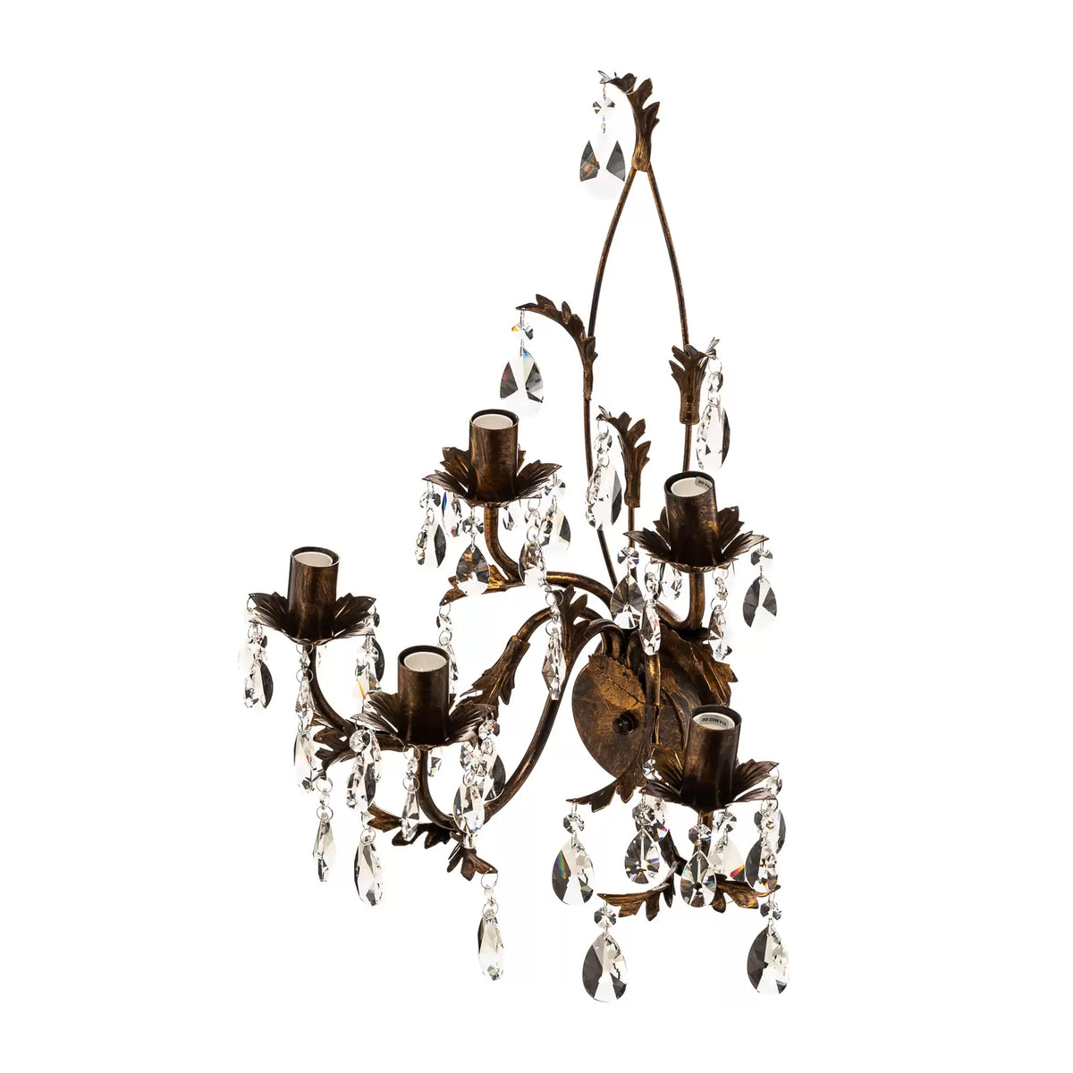 ONLI Kristall-Wandleuchte Teresa bronze fünfflammig Wandlampe Lampe Leuchte Spot - 8030626518612