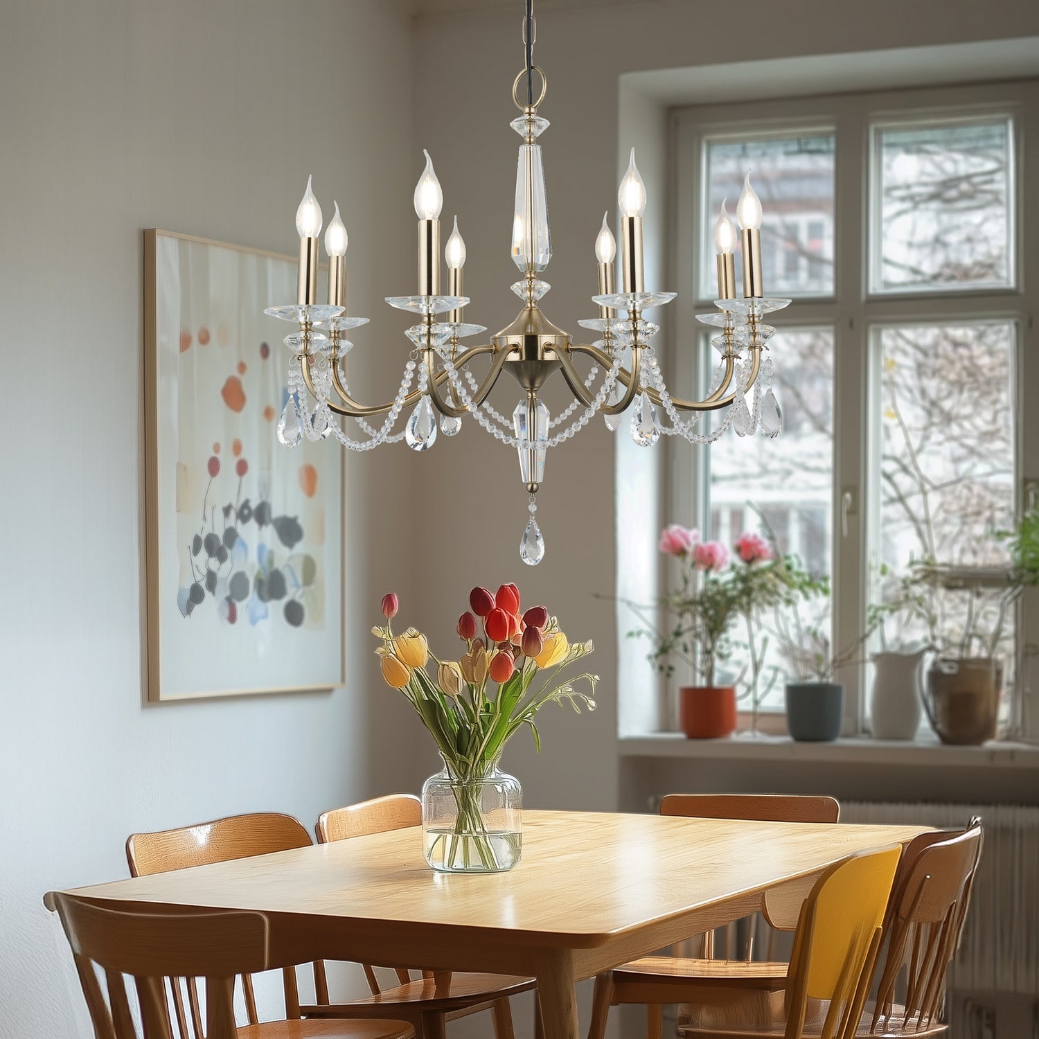 B-Ware Kronleuchter Lampe Leuchte Adone Rund Messing Kristallglas Beleuchtung 8 Flammig - 8698525681976