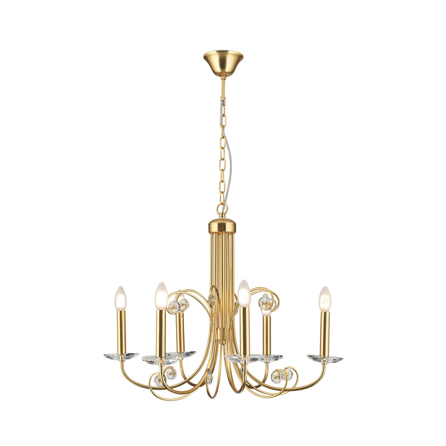 Ariane Kronleuchter Deckenleuchte Goldfarben Kristall 6 Flammig Lampe Leuchte B-Ware - 9003090276875