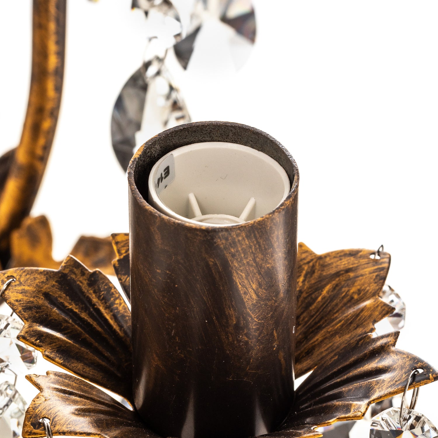 B-Ware Kronleuchter Hängeleuchte Botte Bronze Metall Kristall Achtflammig Dimmbar 55 Cm - 8030626541818