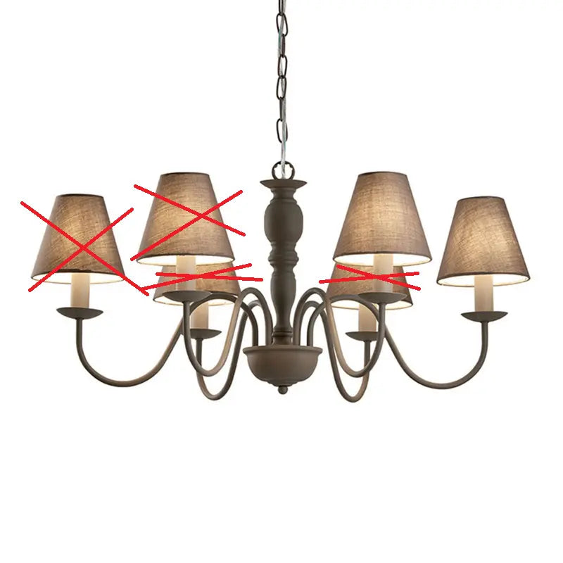 Viokef Kronleuchter Fatima Deckenlampe Hängelampe Lampe Grau E14 Siehe Text/Foto B-Ware - 5201769072757
