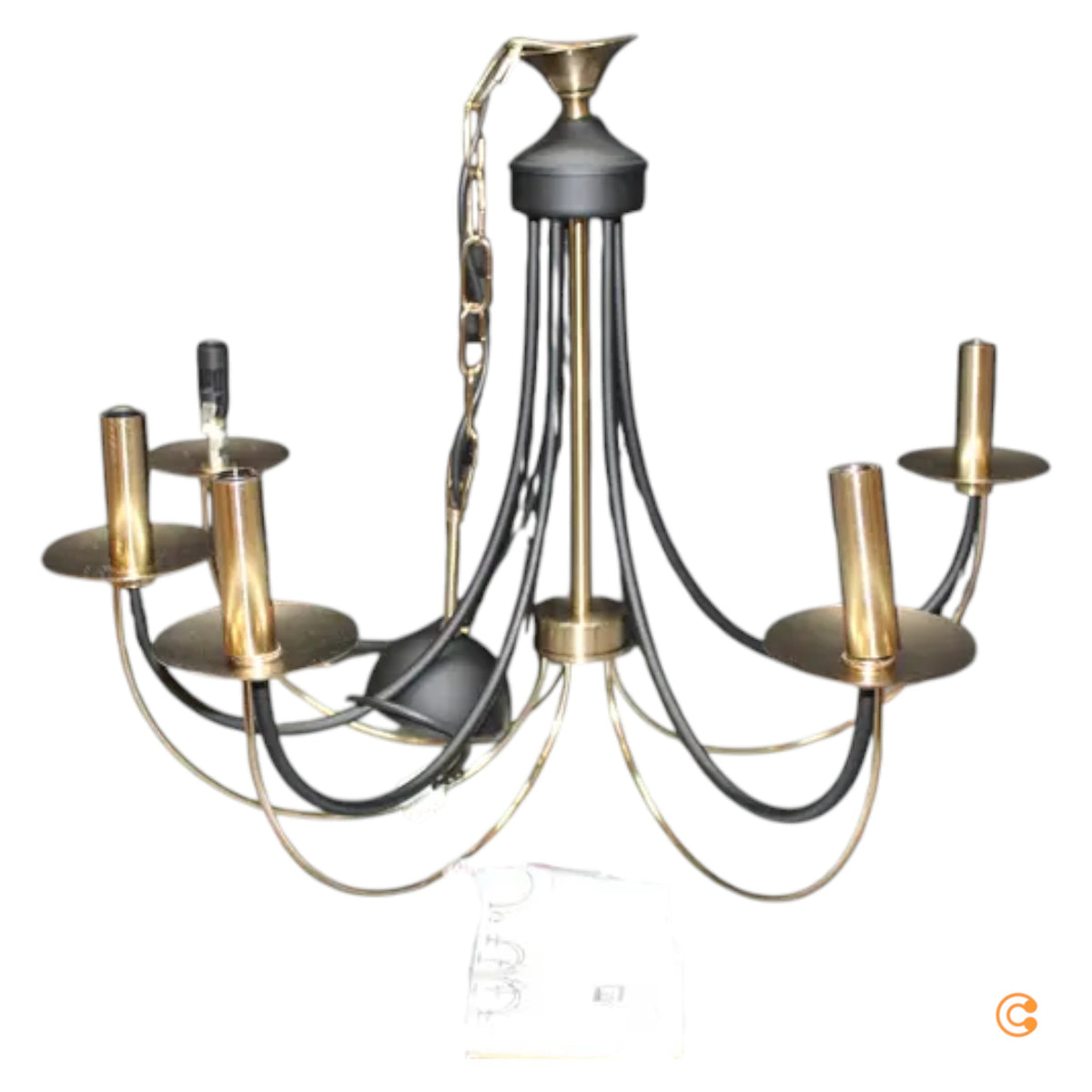 Kronleuchter Ferra messing antik fünfflammig Deckenlampe SIEHE TEXT/FOTO - 8698525633883