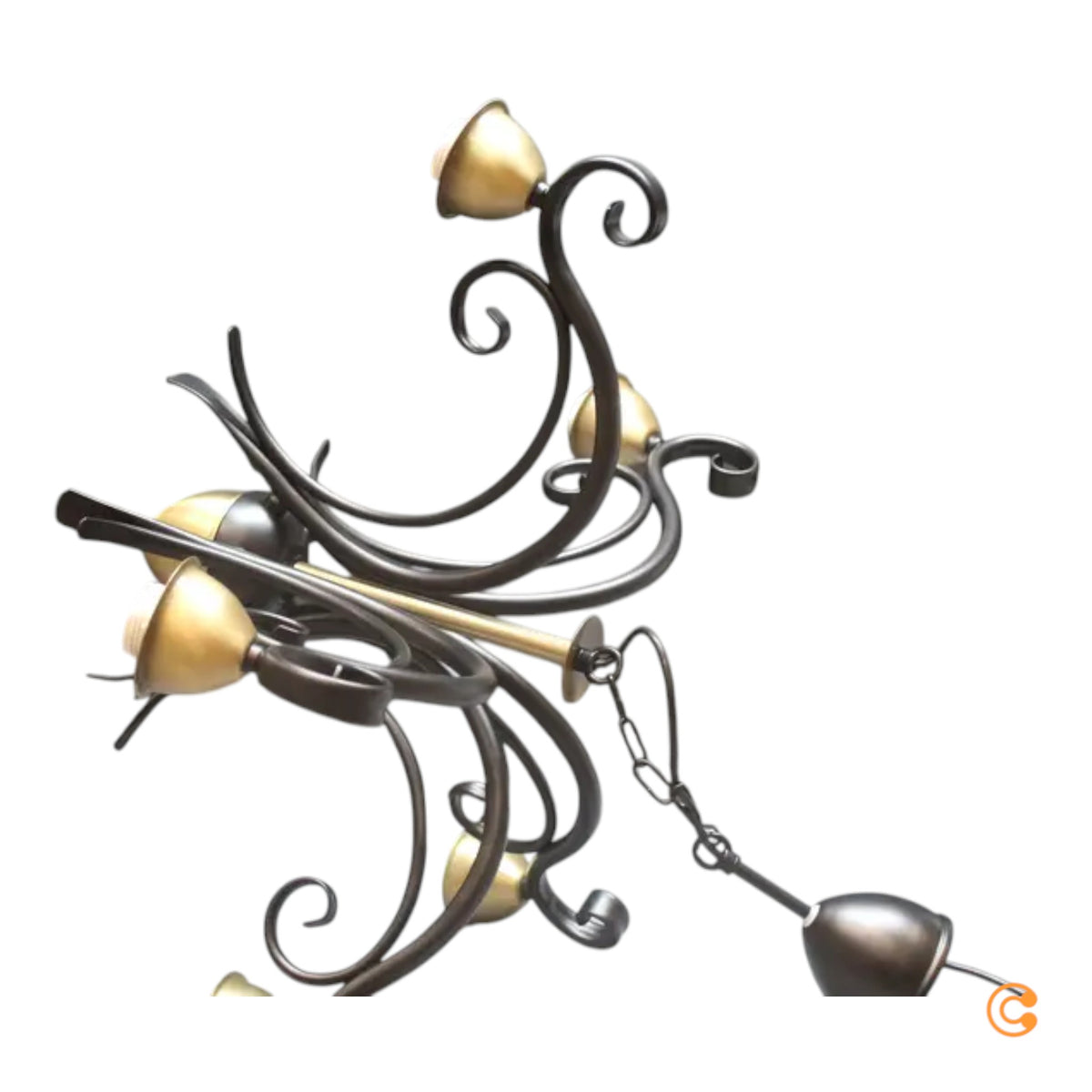 Luminex Kronleuchter Flora 5 Glasschirme Deckenlampe Lampe Licht SIEHE TEXT/F543 - 5907565959802