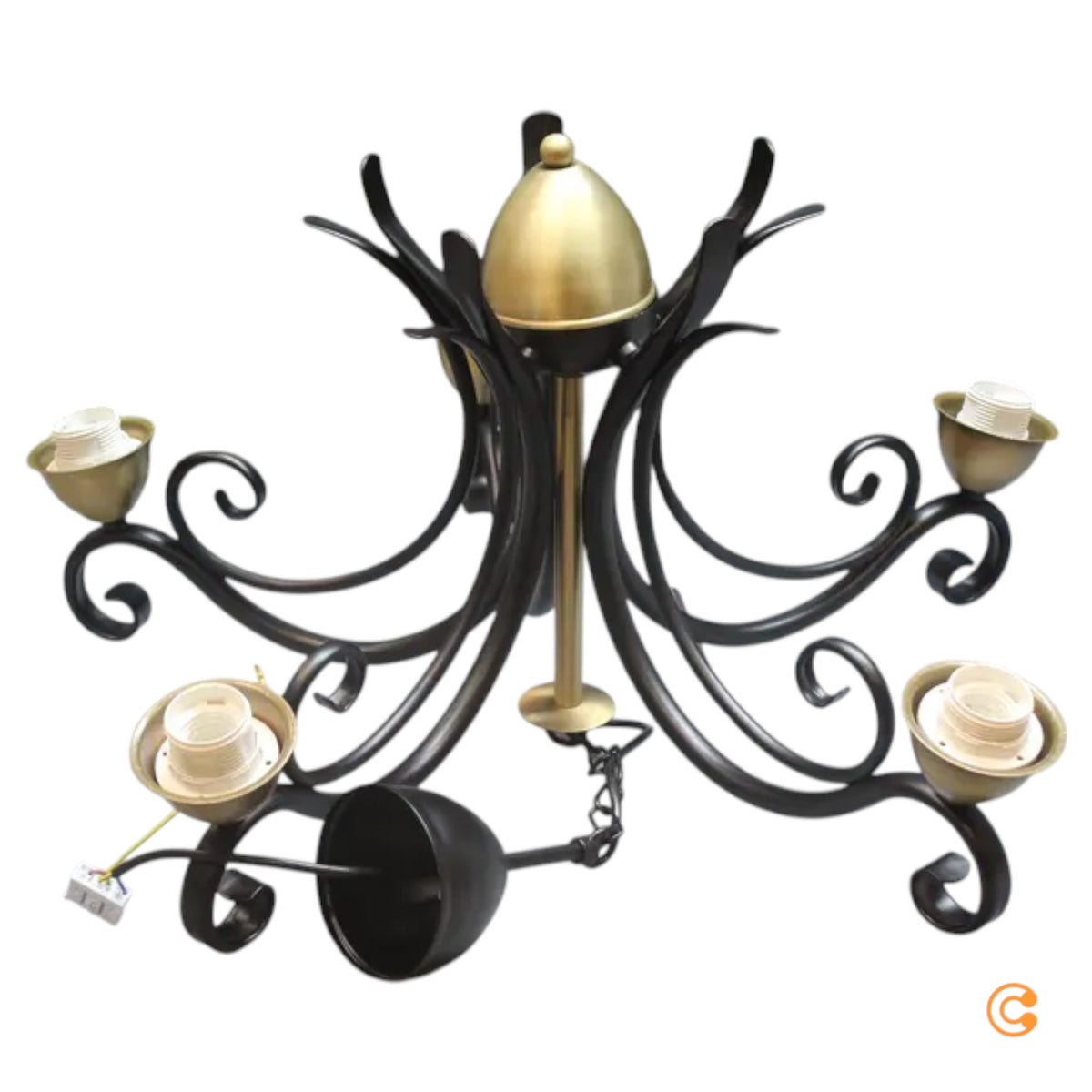 Luminex Kronleuchter Flora 5 Glasschirme Deckenlampe Lampe Licht SIEHE TEXT/F543 - 5907565959802