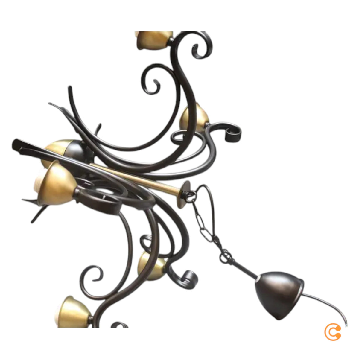 Luminex Kronleuchter Flora 5 Glasschirme Deckenlampe Lampe Licht SIEHE TEXT/F543 - 5907565959802