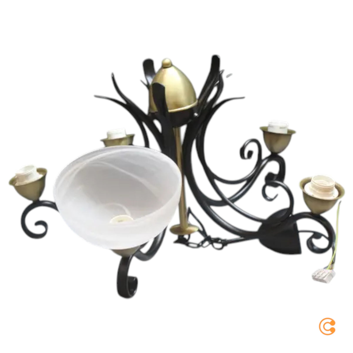Luminex Kronleuchter Flora 5 Glasschirme Deckenlampe Lampe Licht SIEHE TEXT/F543 - 5907565959802