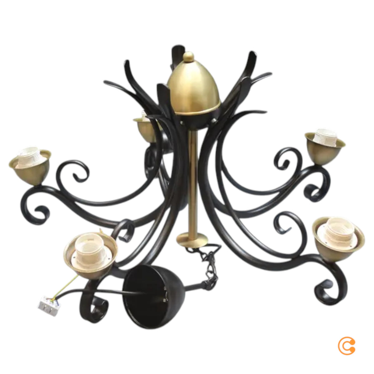 Luminex Kronleuchter Flora 5 Glasschirme Deckenlampe Lampe Licht SIEHE TEXT/F543 - 5907565959802