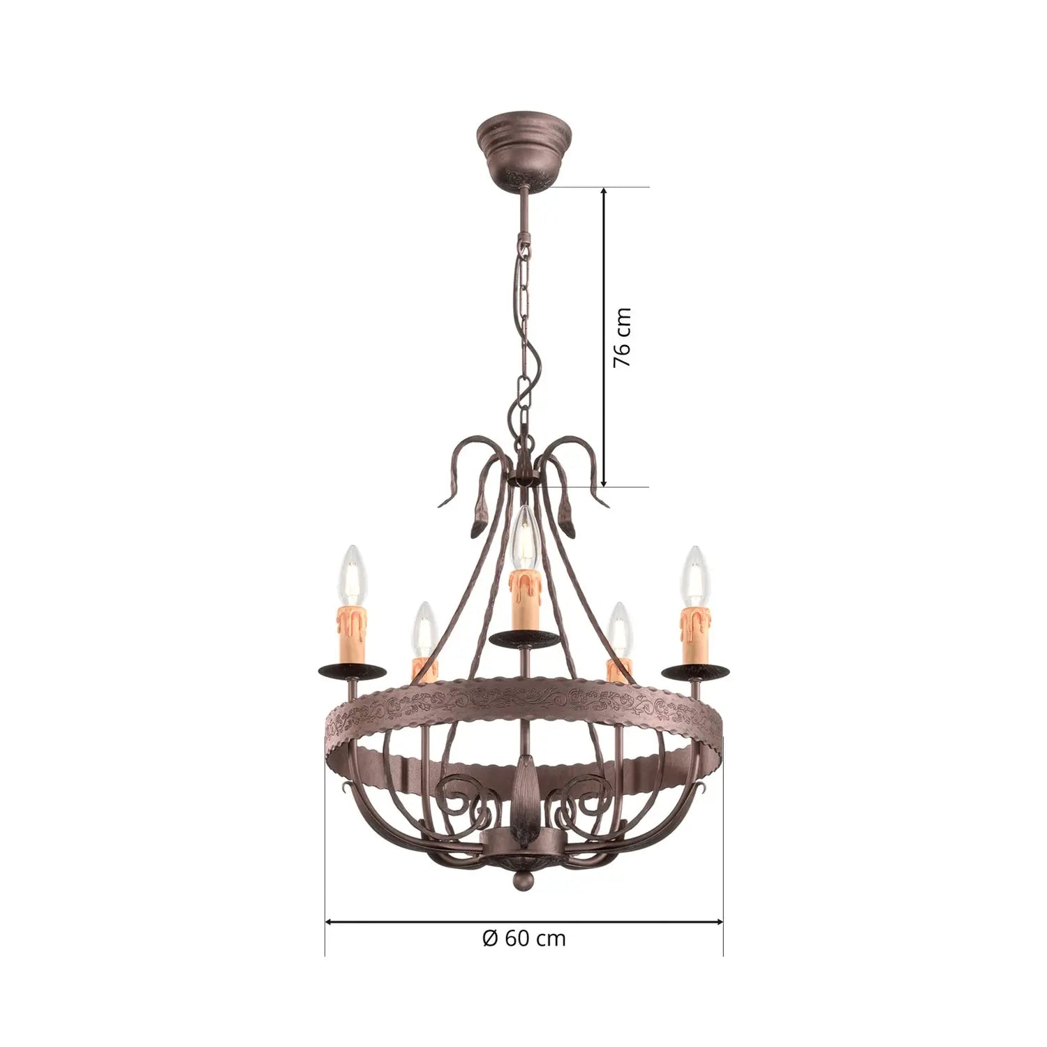 B-Ware Kronleuchter Loara 5 Flg Leuchte Kronlampe Deckenlampe Deckenleuchte Siehe Text - 5907812627461