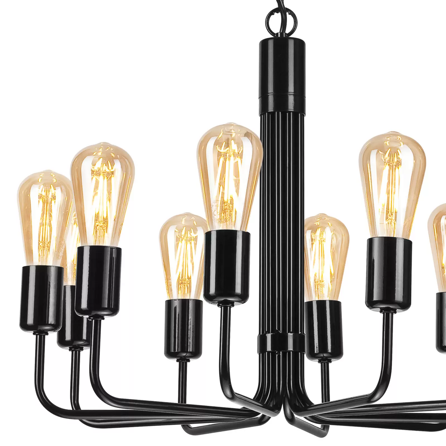 B-Ware Kronleuchter Malou Zehnflammig Schwarz Deckenlampe Deckenleuchte Lampe Leuchte - 5907687444576